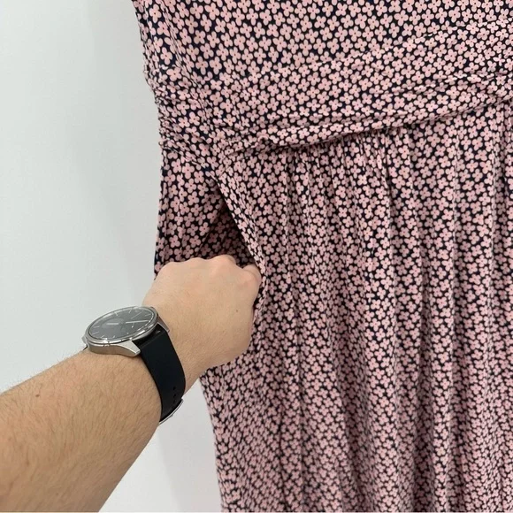 Boden Amelie Jersey Dress Short Sleeve Pockets Women's daisy Floral Size 6 - Picture 5 of 6